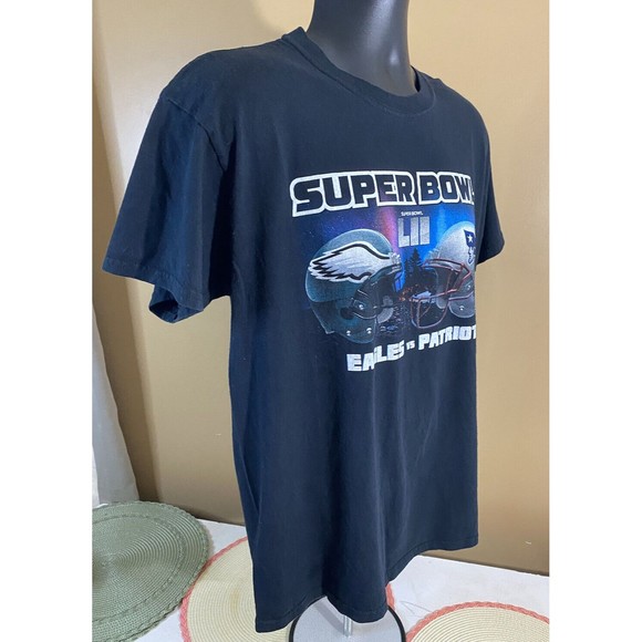 NFL Super Bowl 52 Eagles Vs Patriots Graphic Print Gildan T Shirt Size L - Picture 10 of 16